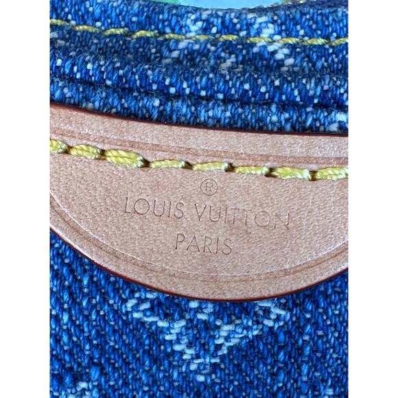 Louis Vuitton Croissant Handbag Monogram Denim MM Blue 37803 - Picture 7 of 15